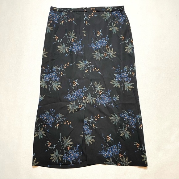 Pendleton dark floral maxi skirt sz 14 - Picture 4 of 12